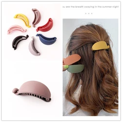 Hot Ins Solid Hairpins Rubber Color Banana Hair Clip for Women Korean Brand Twisting Clips Ponytail Holders Headwear Accessories