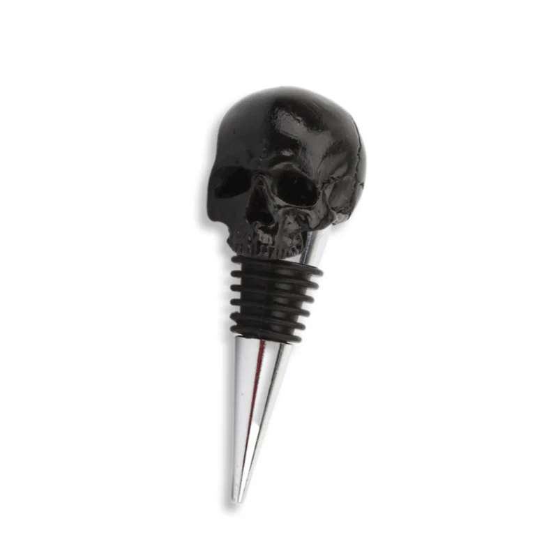 Black Skull Wine Bottle Stopper   Champagne stopper Halloween Gifts Bottle Plug Gadget Kitchen Accessories