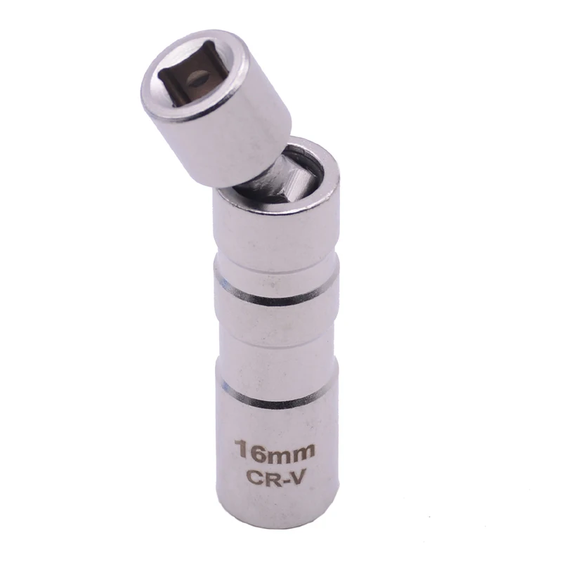 Universal 14MM & 16MM Thin Wall Magnetic Swivel Spark Plug Socket 3/8 Inch Drive 12 Point Spark Plug Socket Removal Tool For BMW