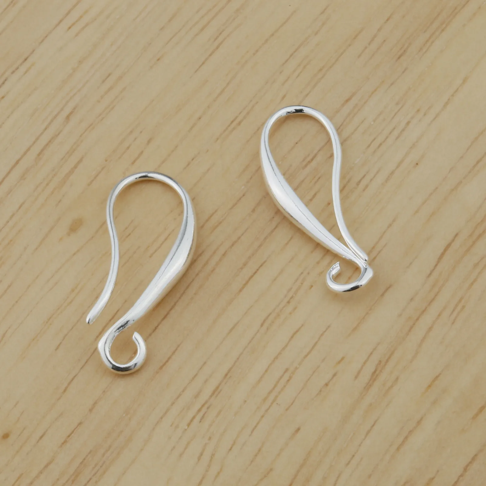 10/20/50PCS Schmuck Erkenntnisse Echte Reine 925 Sterling Silber Schmuck Sechs Ohrring Bail Pinch Glatte Verschlüsse & haken Ohr – Detail 6