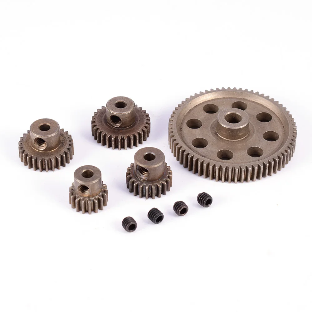 5 sztuk Metal Diff różnicowy przekładnia główna 5MM 64T silnik koła zębate 3.17MM 17T 21T 26T 29T dla Traxxas Hsp Redcat 11164 zdalnie sterowana ciężarówka