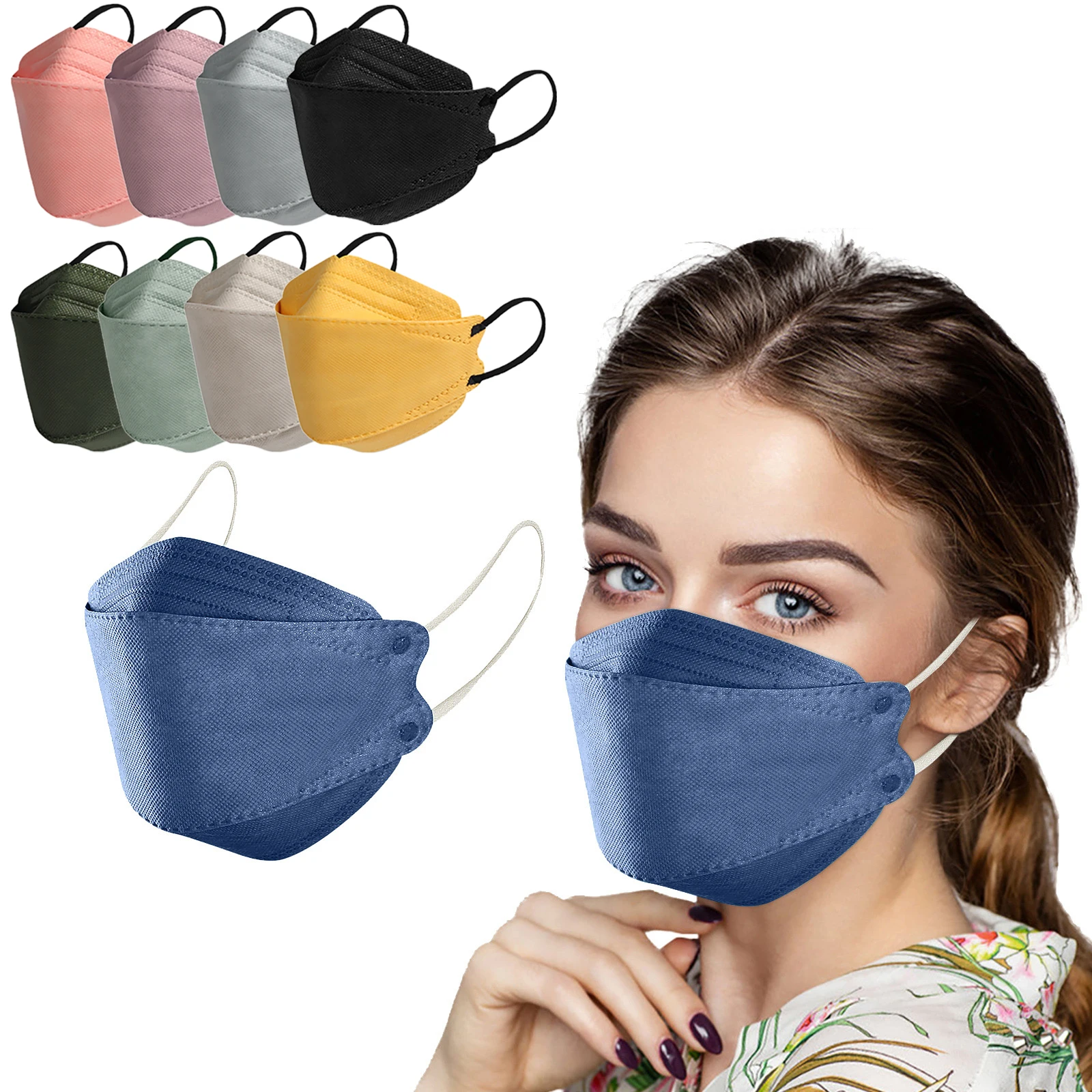 

Morandi Solid color Kn95 Mask Korean FFP2 Mascarillas FPP2 Approved Face Masks Reusable Breathable Hygienic Respirator Masque