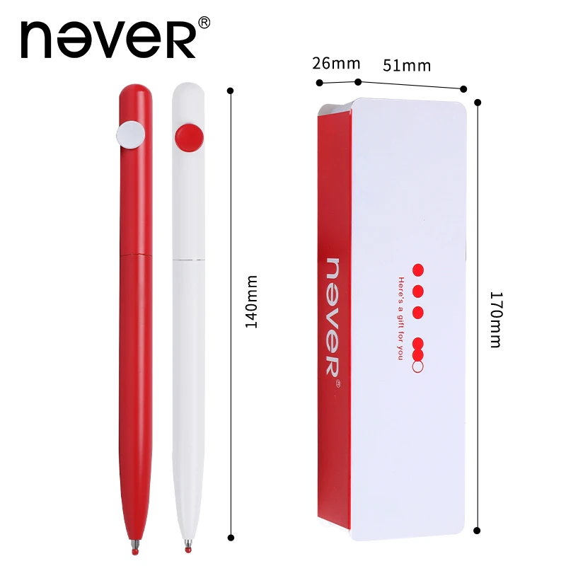 Caneta de gel de metal bonito nunca girando 0.5mm premec reenchimento suíço para xiaomi sinal de metal canetas caneta gel pуrollrollrollrollerball escola de escritório