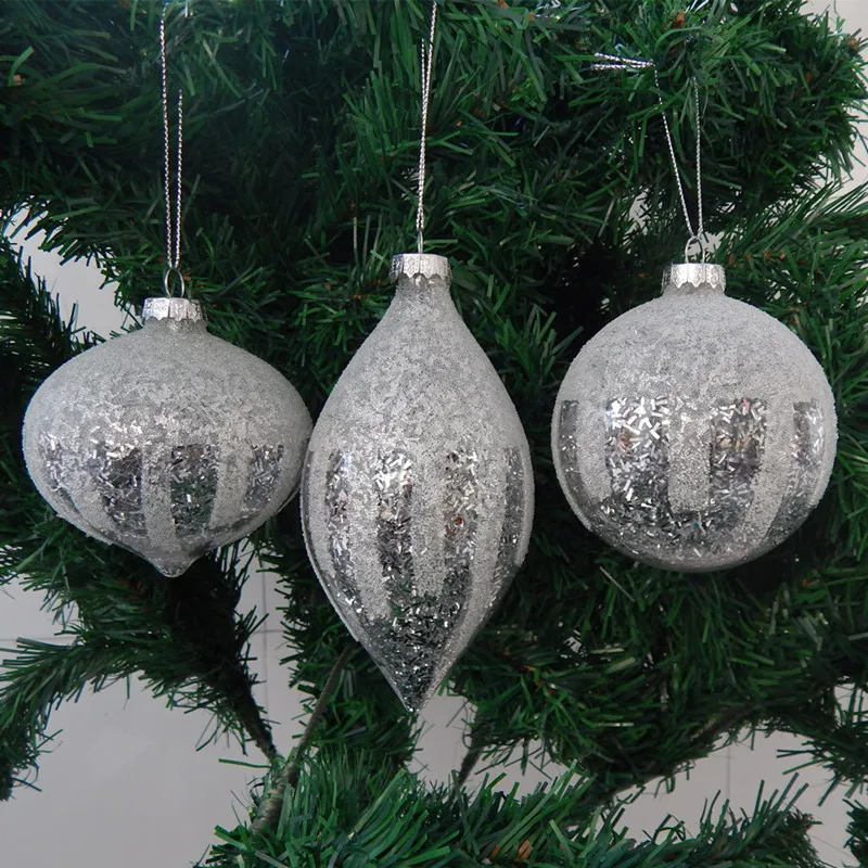 12pcs/pack Diameter=10cm Middle Size Glass Ball Christmas Tree Hanger Globe Home Decoration Hanging Pendant