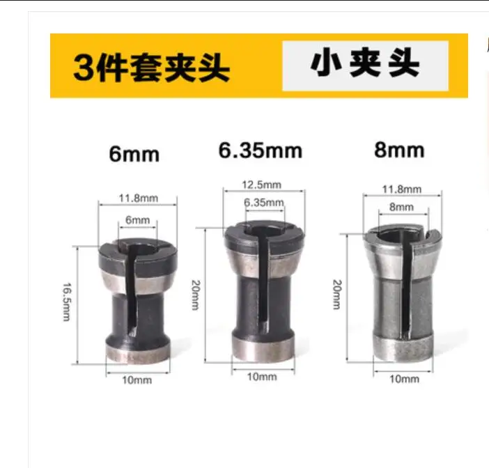 CNC Router Bit High Precision Adapter Collet Milling Cutter Tool Adapters Holder 6mm 6.35mm 7mm 8mm 9.5mm 10mm 12mm 12.7mm