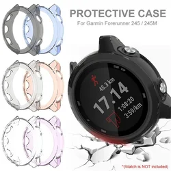 TPU Watch Case for Garmin Forerunner 245M / 245 Protective Cover Shockproof  Protector Shell Replacement Watch Frame Bumper