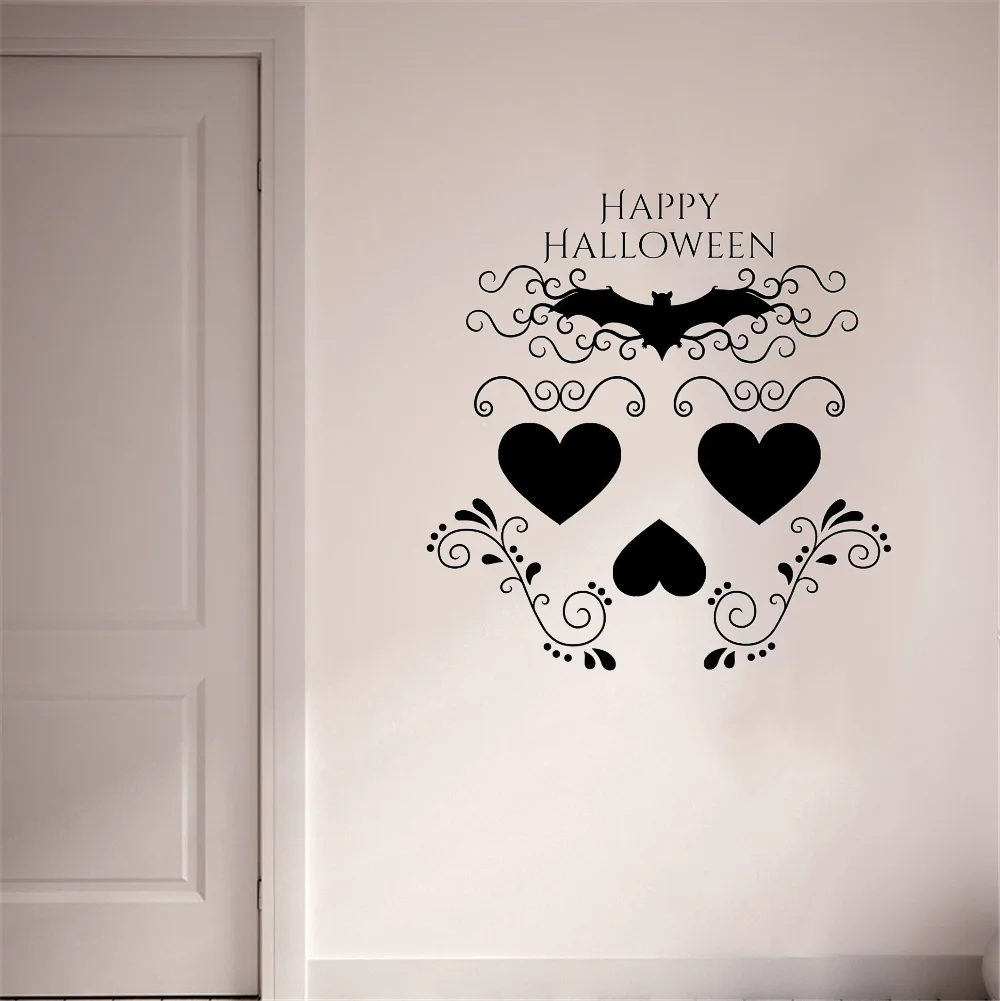 

Happy Halloween Vinyl Wall Sticker for Bedroom Decoration New Arrival Art Home Decor Murals
