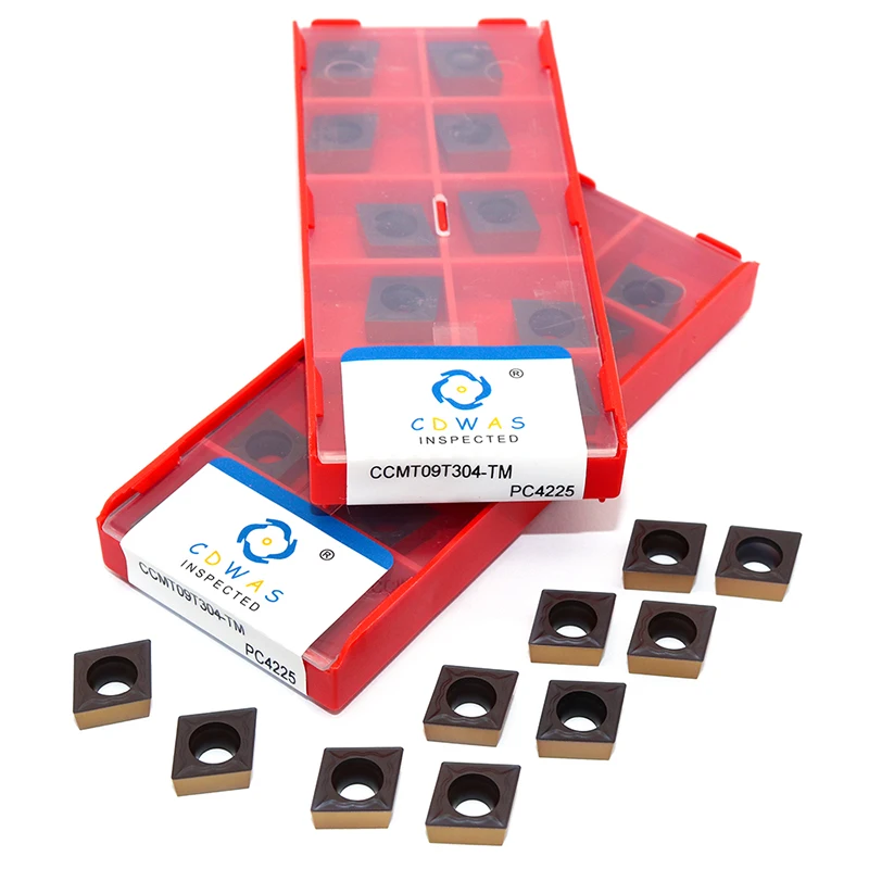 

CCMT09T304 TM PC4225 Твердосплавные вставки Высококачественные токарные инструменты с ЧПУ Токарный инструмент CCMT 09T304 Лезвие Режущий инструмент с ЧПУ для стали