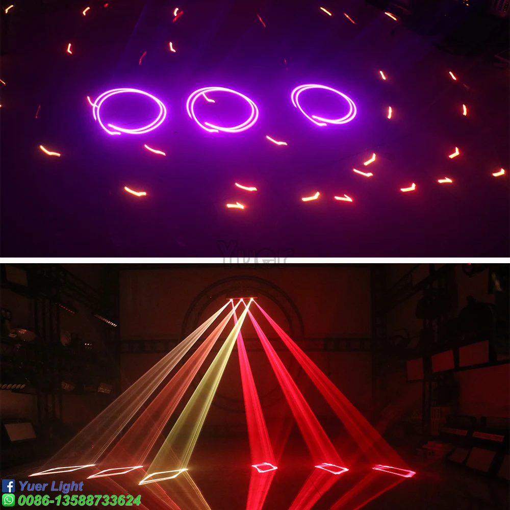 Imagem -06 - Rgb Cabeça Animação Laser Projetor Dmx512 Padrões Stage Disco Laser Effect Luzes para o Casamento Indoor Natal dj Mais Novo 3w