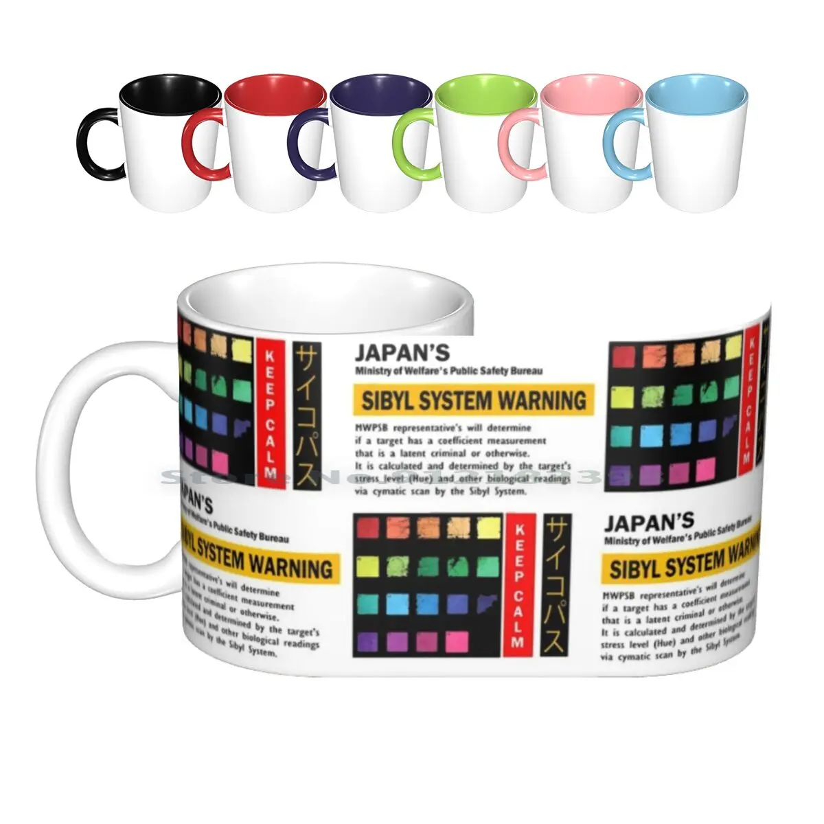 Psycho _ Pass Sibyl System Warning Crime Coefficient Ceramic Mugs Coffee Cups Milk Tea Mug Kirito Yui Asuna Teenager Kawaii