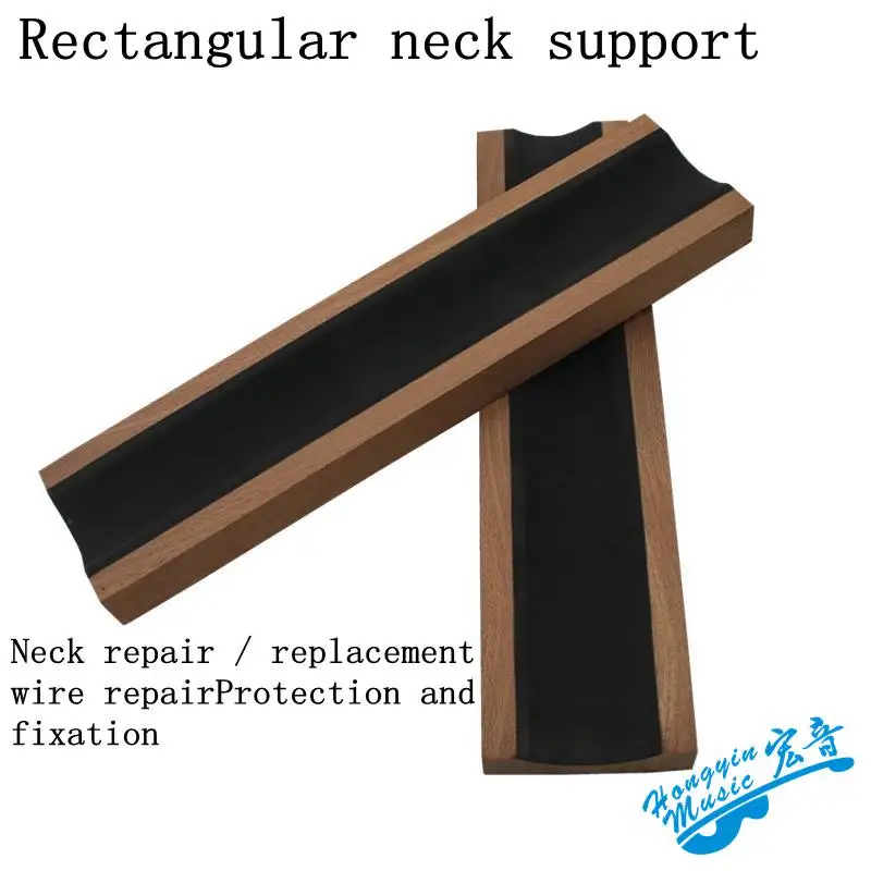 1 Piece Guitar Bass Neck Rest Caul Neck Rest Sapele Wood Long Neck Support Guitar Fretwork Cork Lined 297*70*20mm