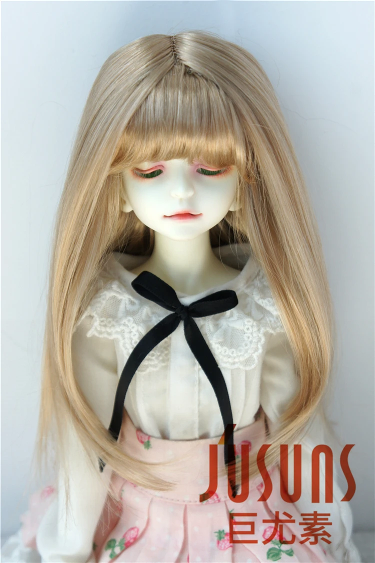 Jusuns JD371 1/6 1/4 1/3  YOSD MSD SD Soft Synthetic Mohair Doll Wig   6-7inch 7-8inch 8-9inch  Full Bangs Miranda BJD Hair