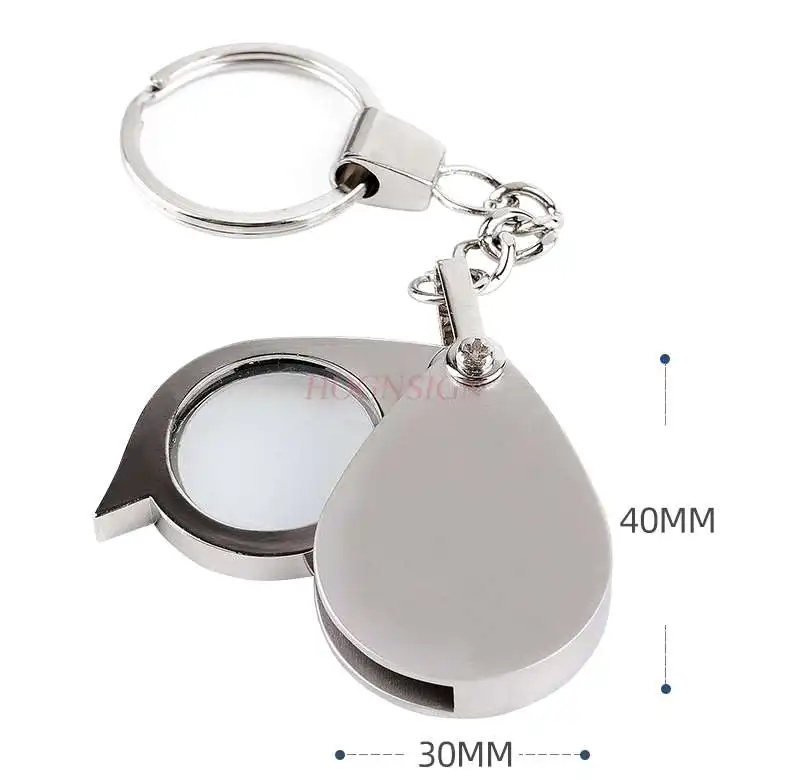 Magnifying glass mini folding HD elderly reading portable miniature small portable compact elderly enlarged mirror