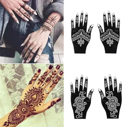 New Fashion Henna Tattoo Stencil Temporary Hand Tattoos DIY Body Art Paint Sticker Template Indian Wedding Painting Kit Tools