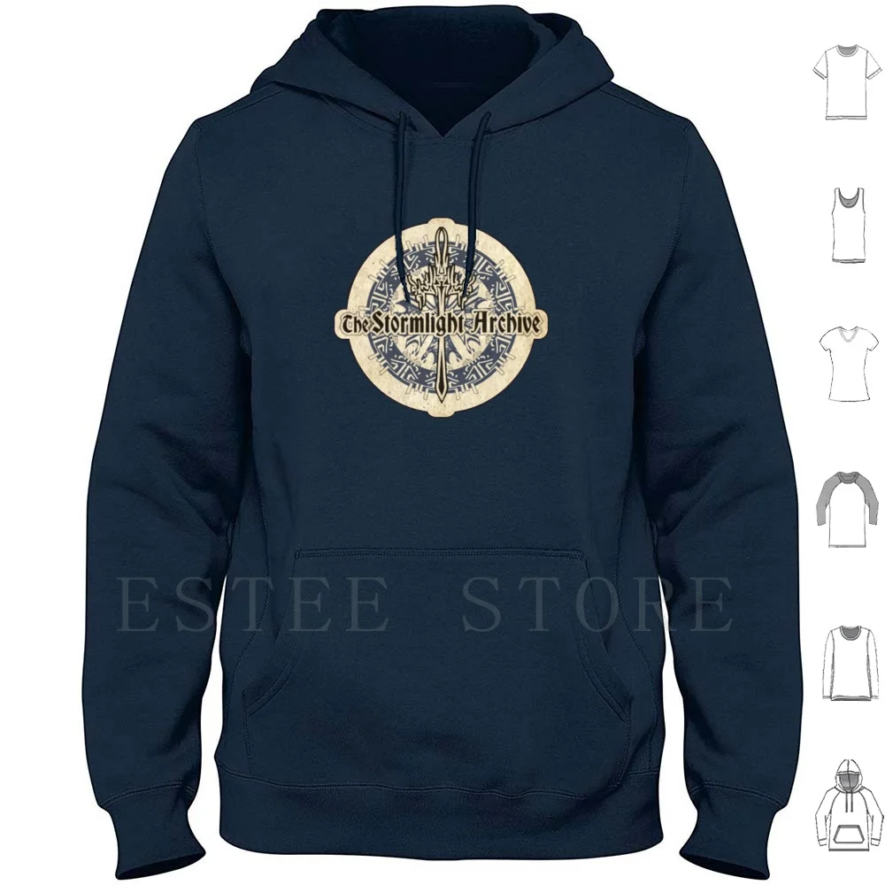 Stormlight Archive Hoodie Long Sleeve Brandon Sanderson Stormlight Archive Cosmere Kaladin Oathbringer Stormlight Dalinar