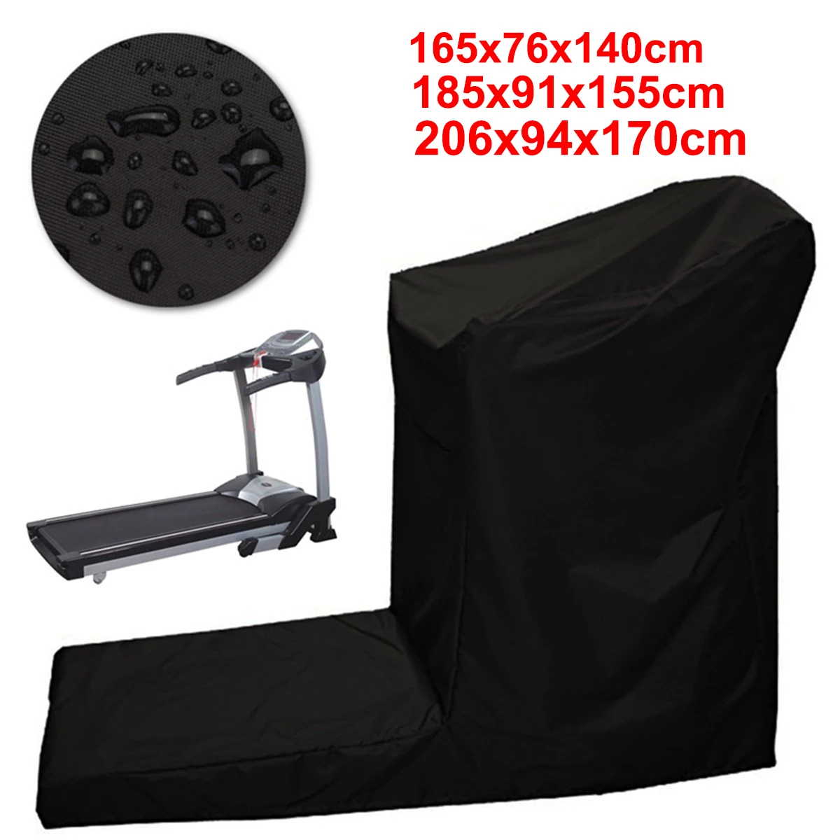 

Indoor Outdooor Waterproof Treadmill Cover Running Jogging Machine Dustproof Shelter Protection All-Purpose Dust Covers Black