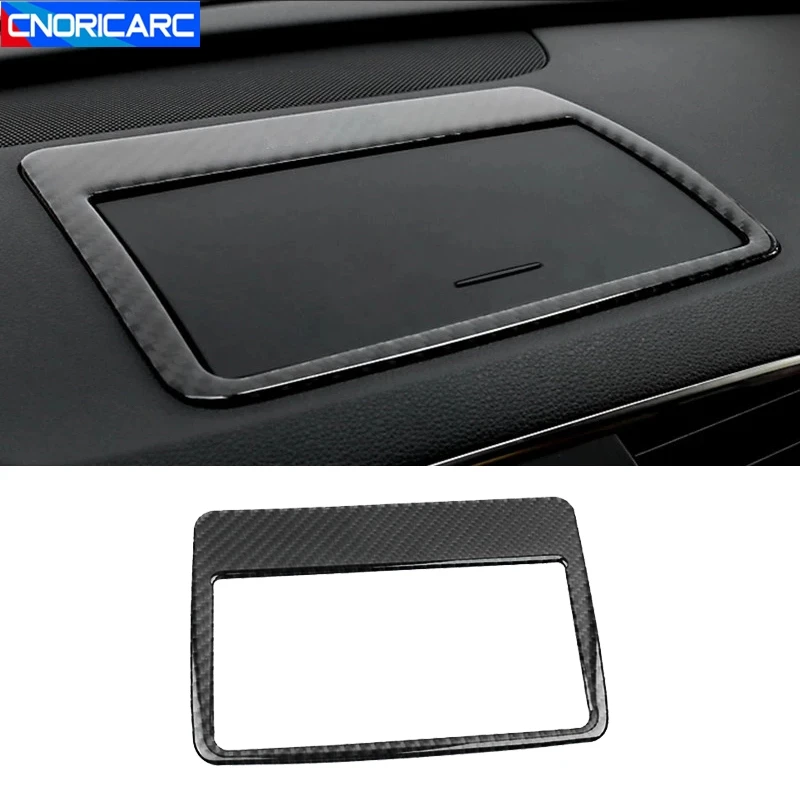 Car Carbon Fiber Console Dashboard Navigation Frame Decoration Cover Trim For Audi Q3 2013-2018 Auto Interior Accessoreis