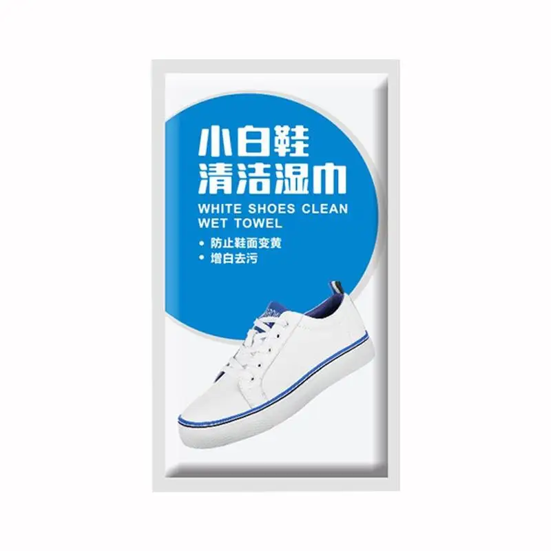 10pcs White Shoes Cleaning Travel Portable Individually Wrapped Disposable Sneakers Shoe Cleaning Wipes Shoe Brush Cleaning Tool