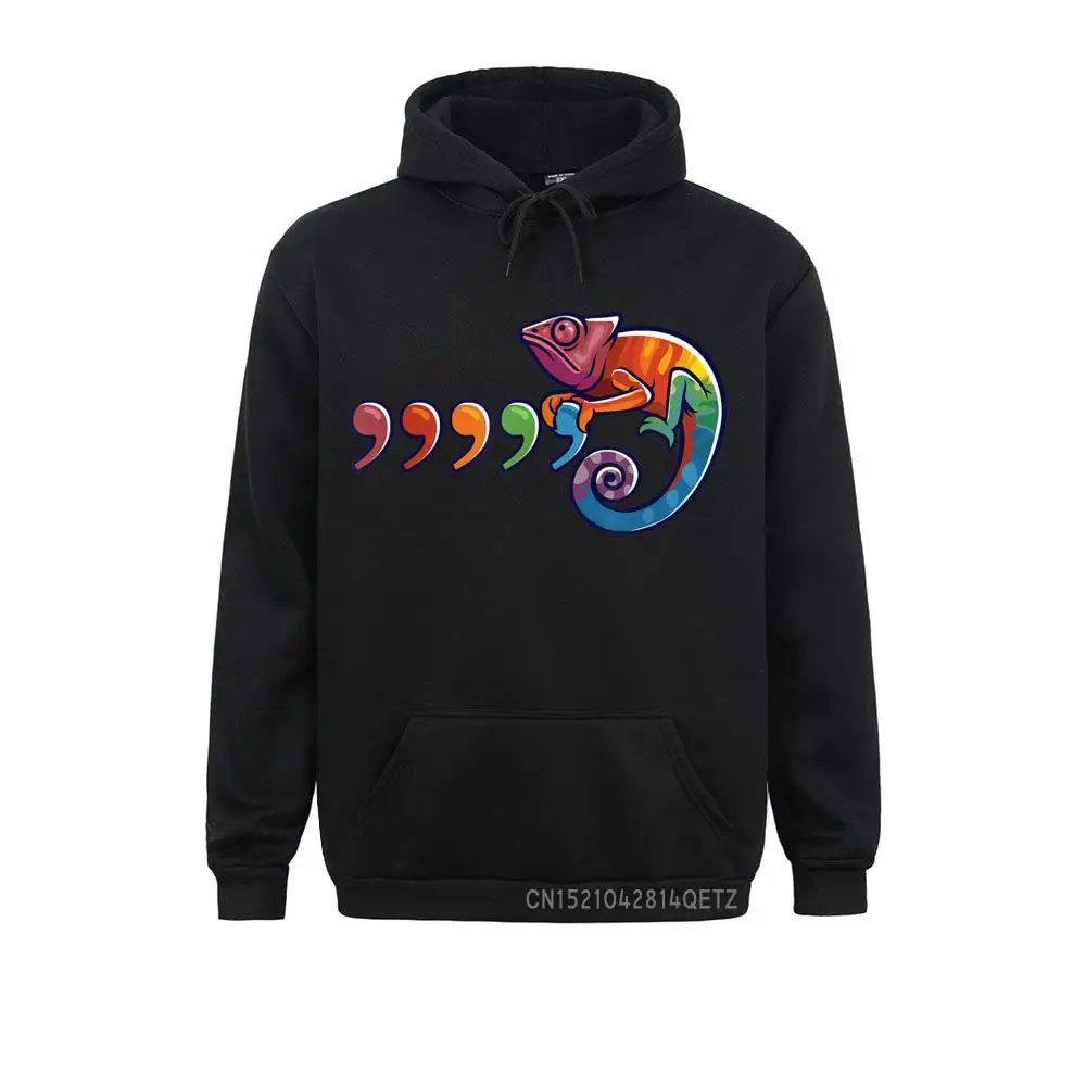 

Cosie Long Sleeve Hoodies Autumn Mens Sweatshirts Comma Chameleon Funny 80'S Throwback Chic Cosie Hoods Brand New