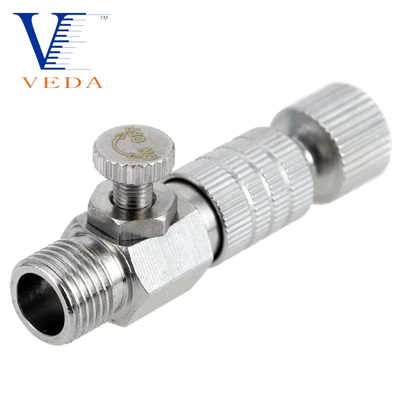 Airbrush Accessories Tool Air Brush Quick Release Coupler Plug (Disconnect) Airflow Adjustment Control Valve Coupling - 1/8\