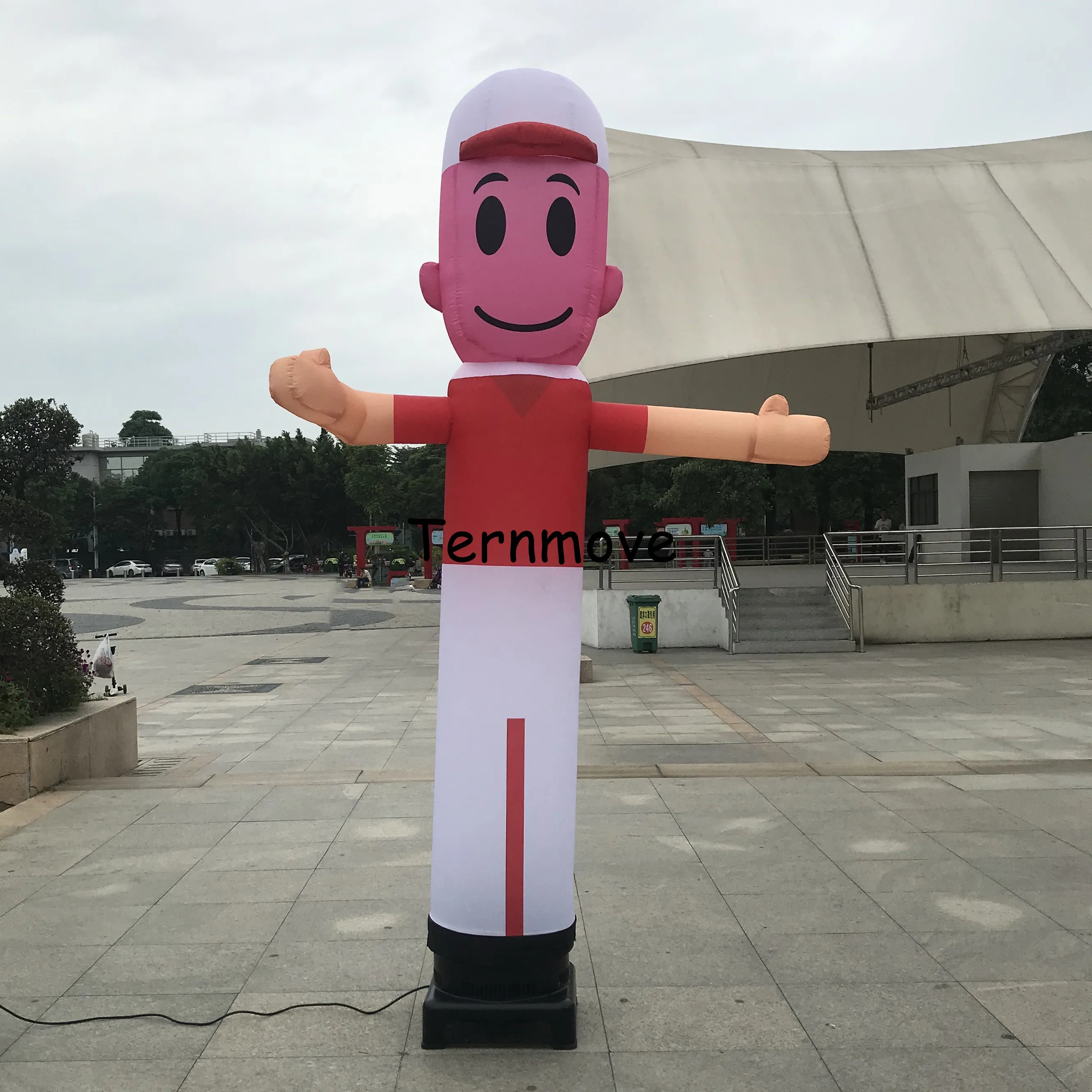 inflatable air dancer man with hand move direct, cheap outdoor advertising cartoon sky dancer air puppet