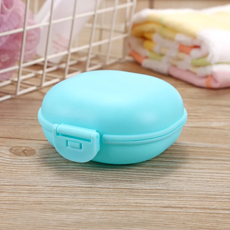 1PC Portable Travel Soap Case Plastic Soild Color Waterproofsoap Box With Cover Soap Box Bathroom Gadgets Soap Saver Soap Dish