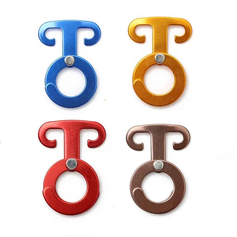 Outdoor Aluminum Alloy Hanging Buckle, Windproof Rope Buckle, Clothesline Hook Up, Camping Tent Accessories