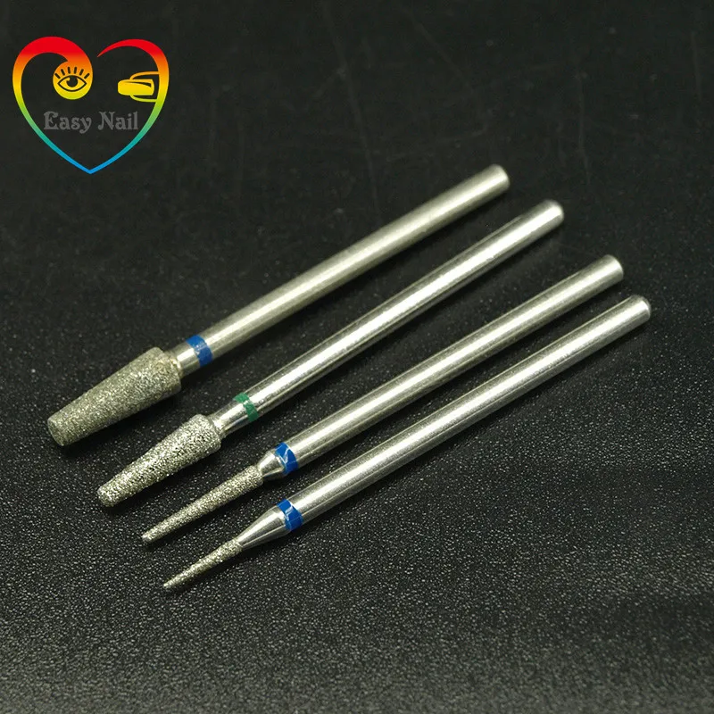 

1 PCS 3/32" taper flat Diamond Burrs Drill Bit Nails Stainless Steel Cutter For Manicure Professional Remove Nail Gel Tools