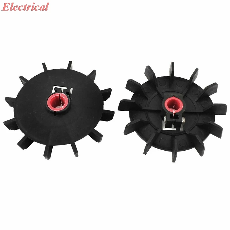 Adjustable 15mm Inner Dia Plastic 12 Vanes Motor Fan Vane Black