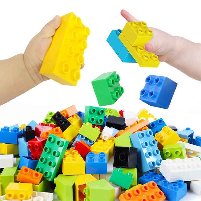 Große Größe Bausteine Ziegel 4x4 Zusammengebautes Zubehör Großteil Kompatible Bausteine Großes Spielzeug Für Kinder Kinder Geschenk