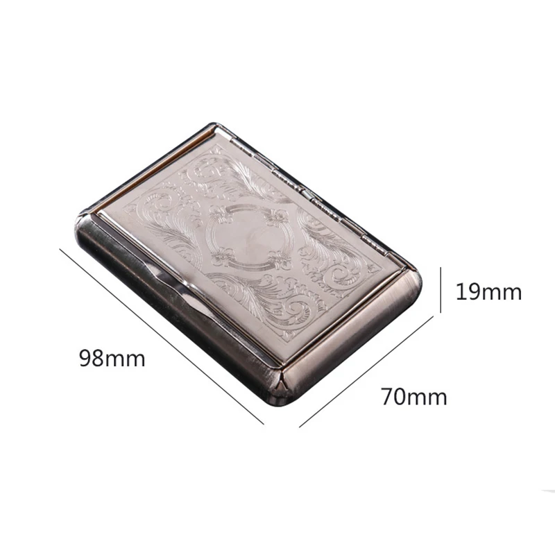 1Pcs Pupular Creative Vintage Metal Smoking Cigarette Case Fashion Men Cigar Tobacco Holder Pocket Box Gifts