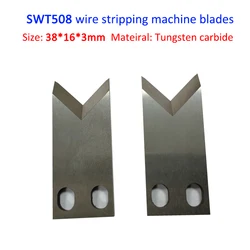 2pcs/set Knife Blade cutter for SWT508 Automatic Computer Wire Stripping Peeling Cutting Machine Tungsten carbide Blade
