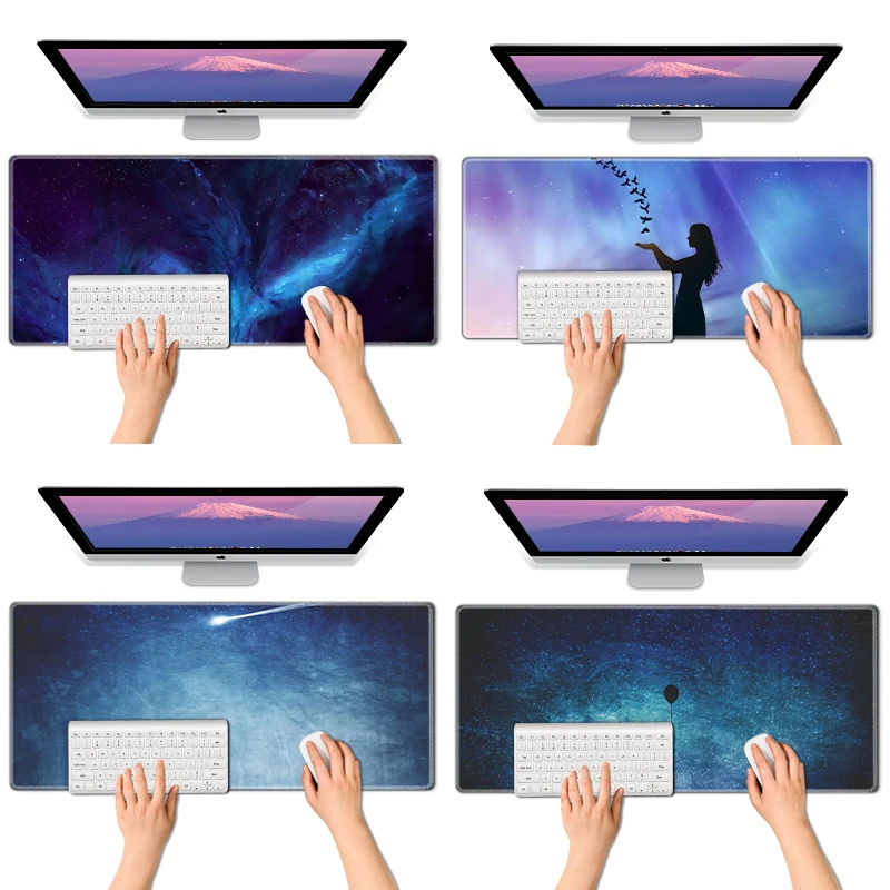 Space Star Mouse Pad, Anti-Slip, Waterdicht, Natuurlijke Rubber, Bureau Pad Beschermhoes, laptop Bureau Pad, Thuiskantoor Muismat