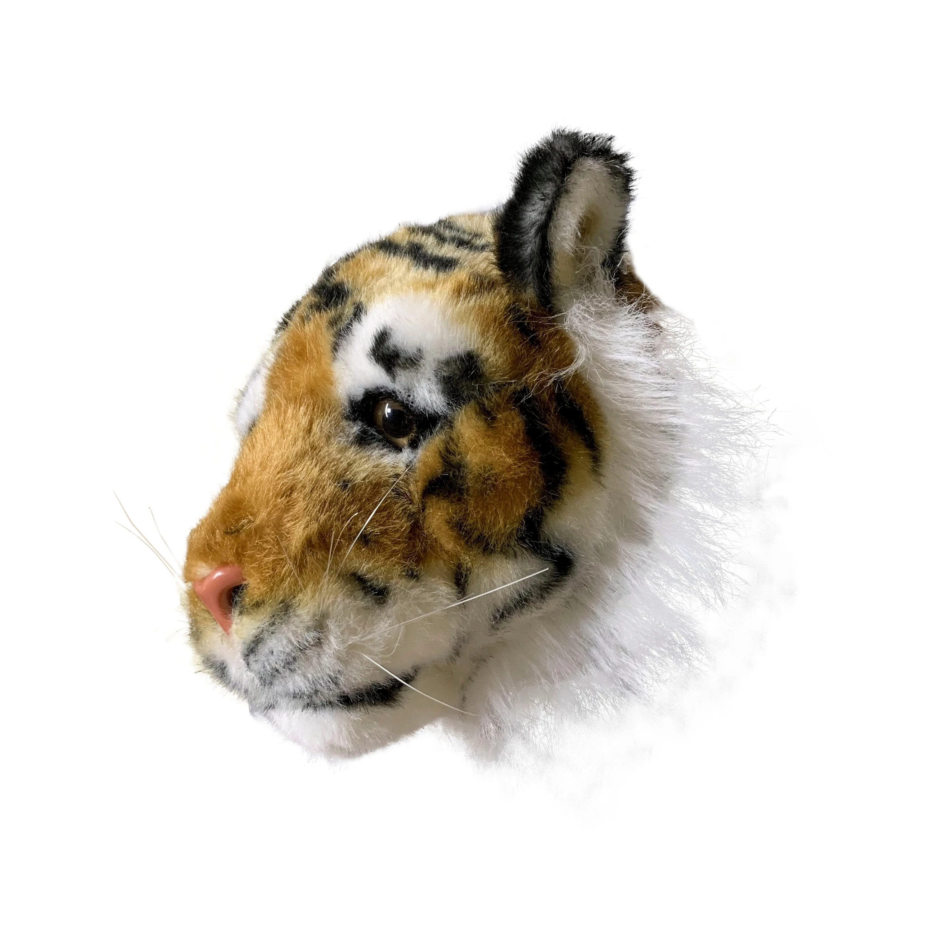 Jungle Animals Realistic Tiger  Animal Head For Wall Decoration Lifelike Stuffed For Hanging New Design Nursey Room Walltoy