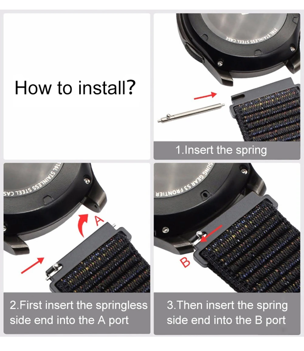 16 مللي متر النايلون حلقة الأشرطة لهواوي TalkBand B6/B3 الذكية سوار معصمه الرياضة حزام لهواوي باند B6 ساعة Correa الإكسسوار