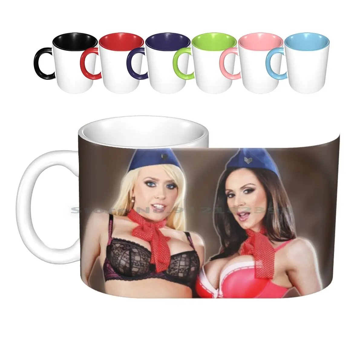 Kendra Lust Kagney Linn Karter Lesbian Ceramic Mugs Coffee Cups Milk Tea Mug Kendra Lust Kagney Linn Karter Big Boobs Beautiful