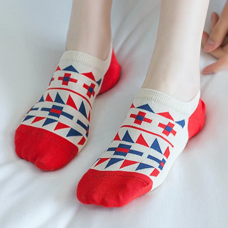 1Pair Funny  Spring Summer Unisex Men Women Cotton Socks Casual no show Fashion Harajuku Fruit Animal Slippers Boat Socks