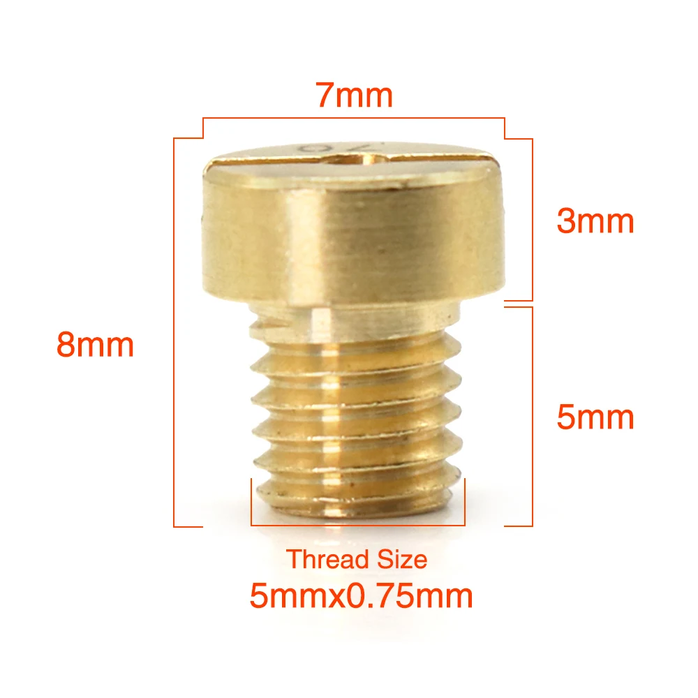 Sclmotos- M5 Thread Carburetor Main Jet AD/DS Racing For Dellorto SHA PHBG NC PHVA Carb Main Injector Nozzle Pilot Jet #30-#135