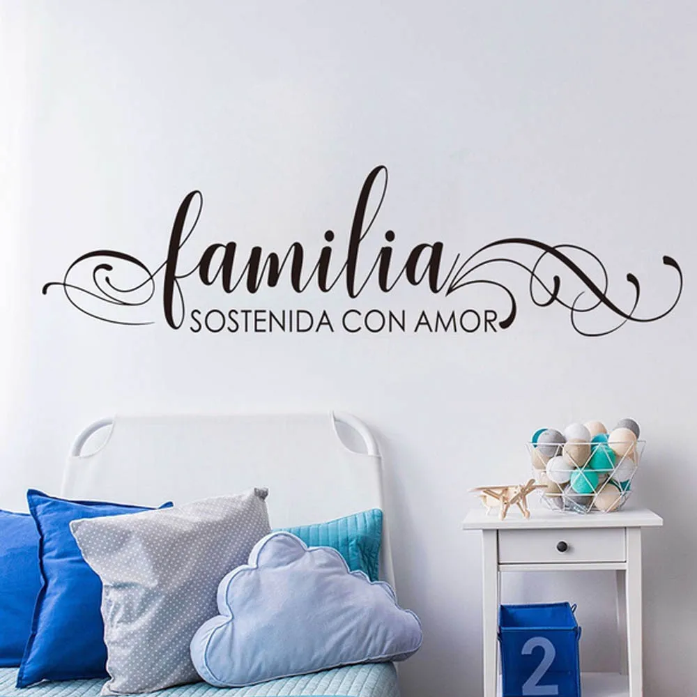 

Spanish Quotes Wall Sticker Waterproof Vinyl Wallpaper Decor Bedroom Decorative Wall Phrases Art Decals Wallstickers