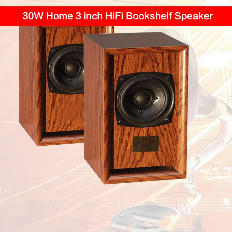 30W 3 Inch High-power Bookshelf Speakers for Home Use Enclosed Audio HiFi Fever Speakers Front Desktop Speakers High Fidelity