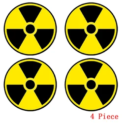 10*10cm Boutique Decals Exterior Accessories Warning Radioactive Car Stickers 1 To 8 Radiation Protection Stickers Vinyl Decal