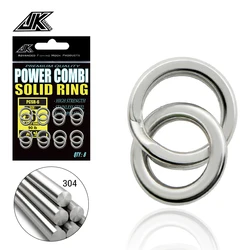 JK 55-200LB Power Combi Stainless Steel Fishing Split Rings Lure Solid Ring Loop For Blank Crank Bait Tool Kit Metal Key Holder