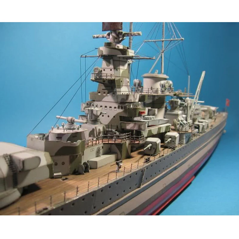 1:200 Scale 93CM Germany Admiral Graf Spee Pocket Battleship WWII 3D Paper Model Kit Handmade Toy DIY Puzzles Military Fans Gift