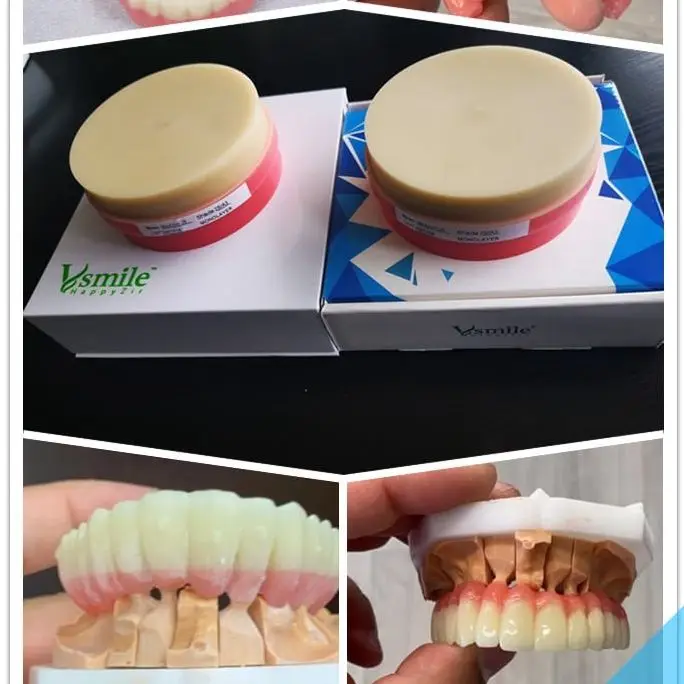 Double Layer PMMA 98mm,Vita 16 Shades+PINK Temporary Crown,Abutment Mold,25-40mm,OEM acceptable