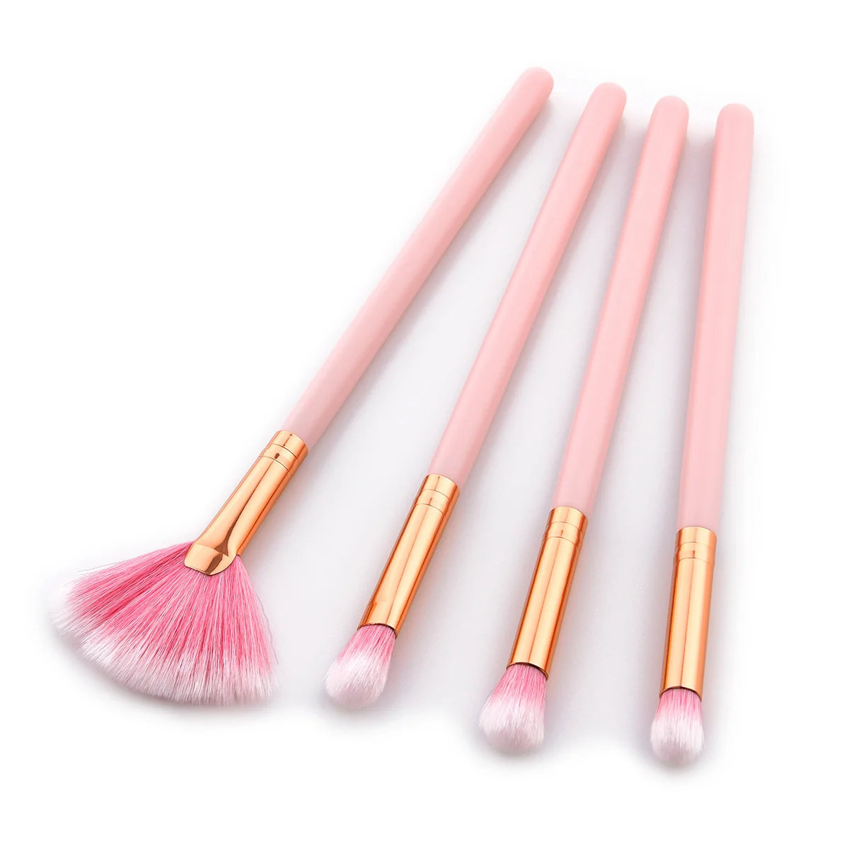 2025 4 Pcs/set Professional Makeup Brushes Set Foundation Powder Eyeshadow Lip Fan Beauty Make Up Brushes Cosmetics Tools Kit
