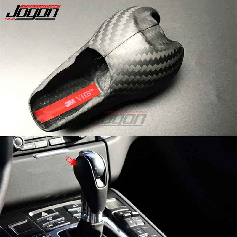 

Carbon Fiber Auto Center Console Gear Shift Knob Cover Trim For Porsche Macan S GTS Turbo 2014 - 2021 Car Interior Accessories