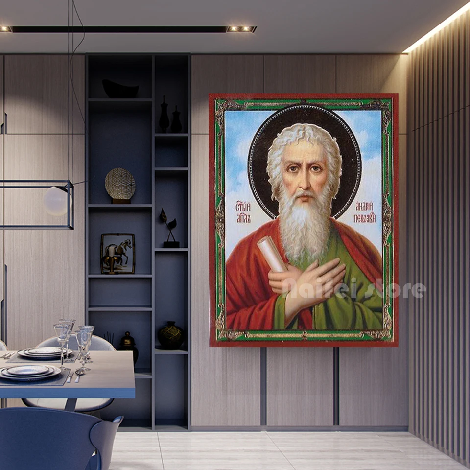 Diamond Painting Full Square/Round Diamond Religion people Saint Andrew 3D Embroidery Cross Stitch 5d DIY Mosaic art decor