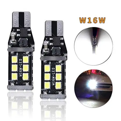 Led W16W 921 T15 Canbus, aucune ampoule de lampe automatique pour Audi BMW Kia Infiniti Lexus Hyundai V W