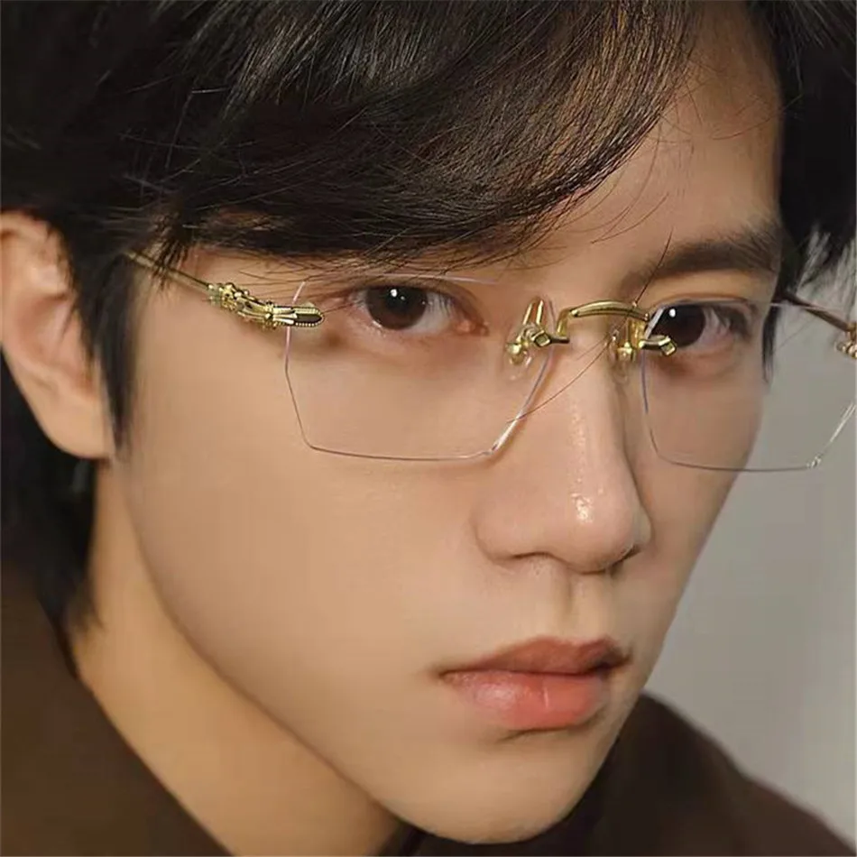 Ahora Finished Myopia Optical Glasses Frames Women Men 2022 Luxury Fashion Eyewear Frameless 0 -1.0 1.5 2.0 2.5 3.0 3.5 4.0 4.5