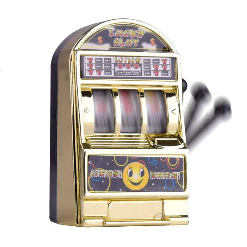 New Mini Casino Jackpot Fruit Slot Machine Money Box Game Toys For Children Adult Funny Anti Press Toys For Kids Birthday Gifts